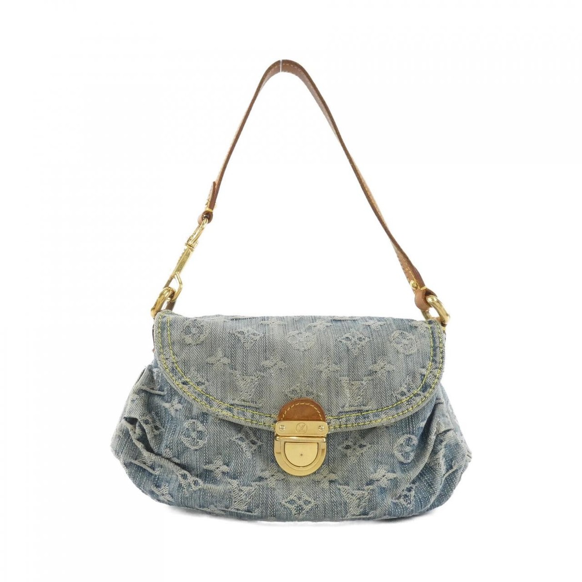 Louis Vuitton Pleaty Shoulder Bag Mini Blue Denim for sale online 