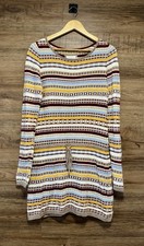 H&M L.O.G.G. Nordic Fair Isle Knit Sweater Dress with Tie Waist Size 12