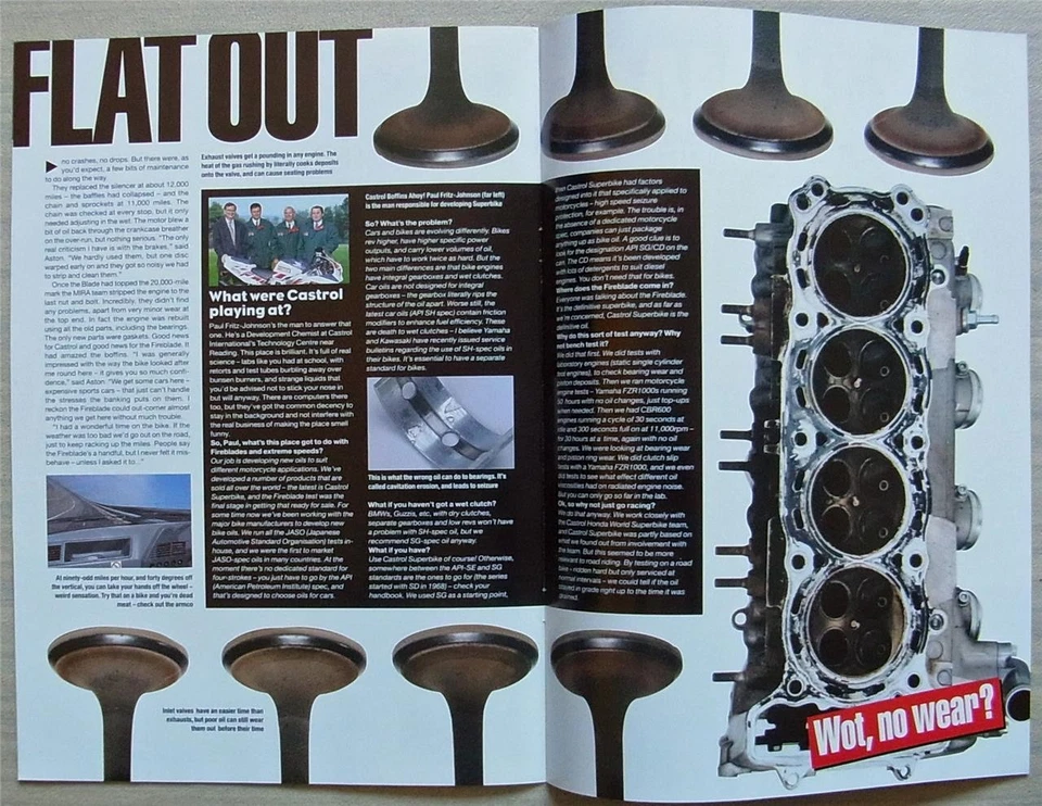 HONDA CBR900RR MOTORCYCLE Road Test Report Brochure 1995 RiDE Magazine Reprint - Image 4 of 4