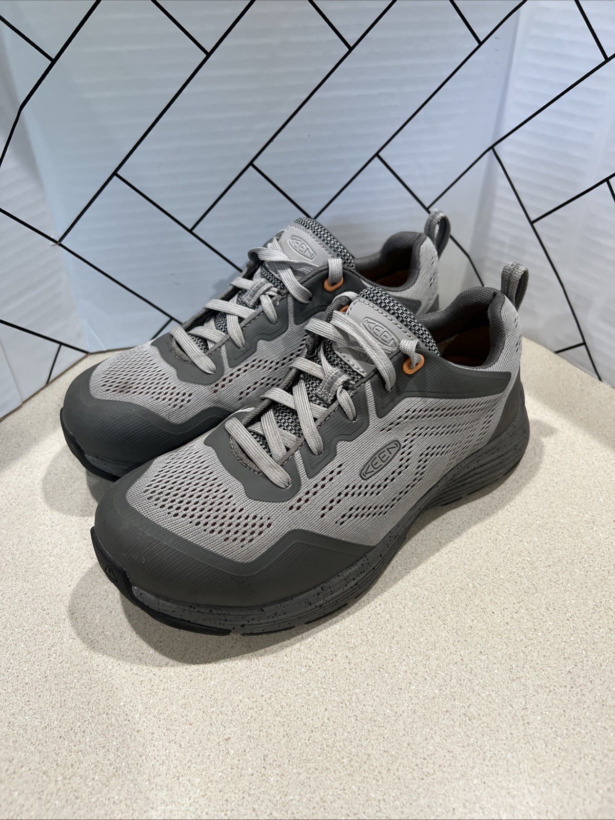 Sneakers KEEN Utility Vista Sparta grigie punta composita antiscivolo donna larghezza 8 W