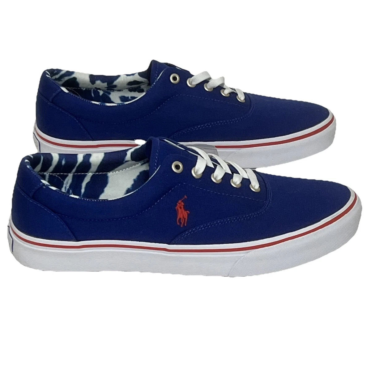 Discounted! Polo by Ralph Lauren Men\'s Blue Canvas Lace-Up Casual Shoes Men main image 4