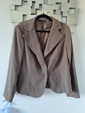 Amelie May Brown Textured Blazer Jacket Women?s Size 20 Smart Casual Workwear