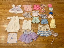 LOT Vintage Doll Clothes, Tops, Socks, Shoes. All used Shows Age, Used, Wear 