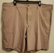 Ben Hogan Men's SIZE 42 Golf Shorts with Active Waistband KHAKI HEATHER 53525