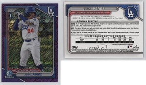 2024 Bowman Chrome Prospects Purple Shimmer Refractor /250 Jeral Perez #BCP-158