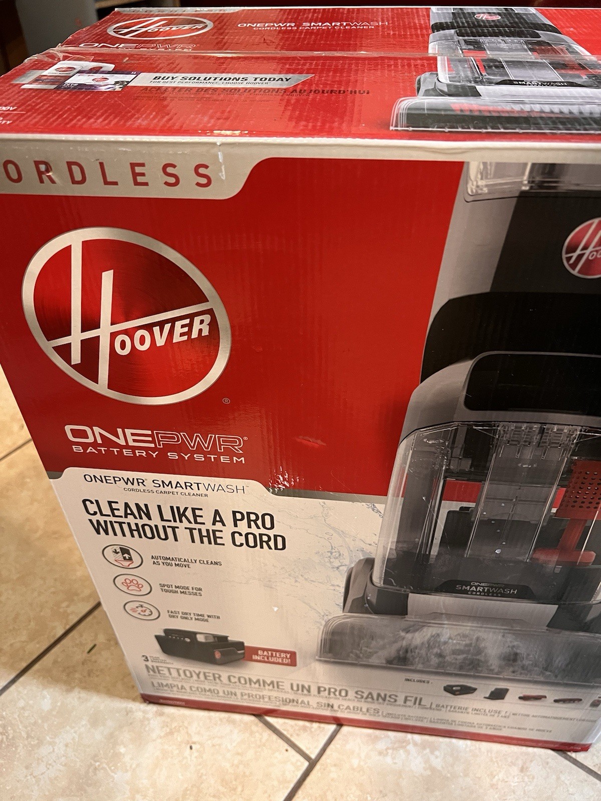 Hoover BH50700V ONEPWR SmartWash Cordless Carpet Cleaner - *NEW IN BOX*