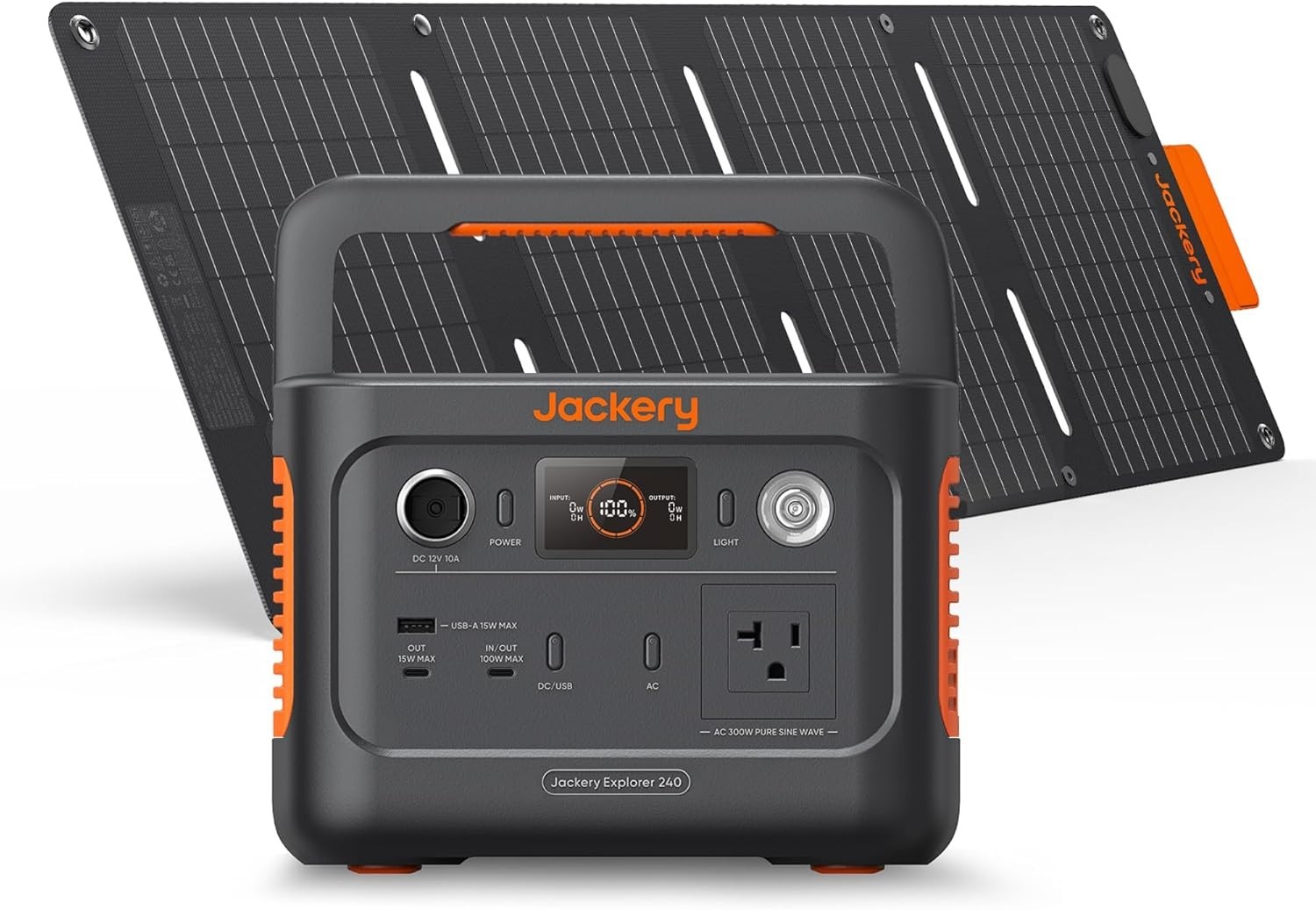 Jackery Refurbished Solar Generator 240 v2 with 40W Solar Panel, 244Wh capacity