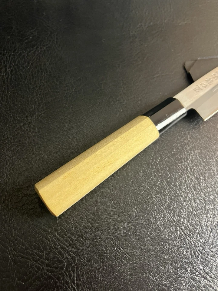 Cuchillo de cocina japonés Sashimi Sushi Chef hoja de un solo filo de 8" Seki Ryu Japón Foto 2 de 4