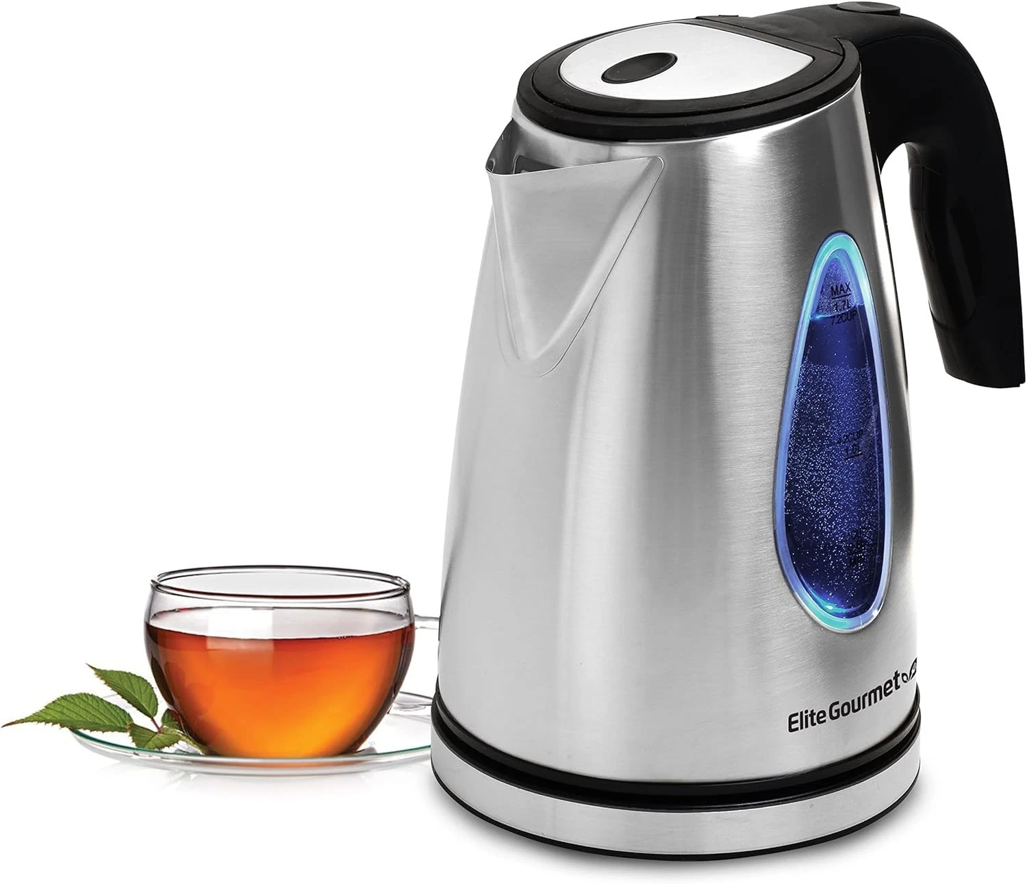 New Elite Gourmet EKT-1271 Ultimate 1.7 Liter Electric Kettle – Stainless Steel