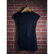 Zara Black Cap Sleeve Bodycon Mini Dress Medium