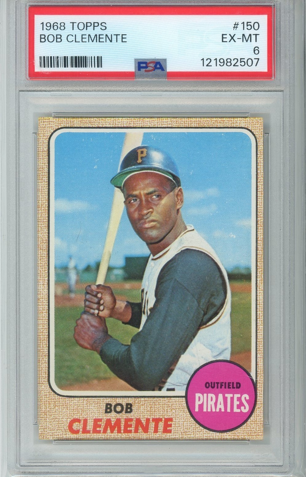 1968 Topps Roberto "Bob" Clemente #150 PSA 6 Pittsburgh Pirates "Free Shipping" view 1