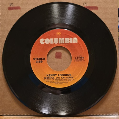 #ad #ad Kenny Loggins Whenever I Call You Friend Angelique Vinyl Record 45 RPM $2.00