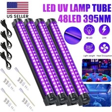 4 PCS UV Black Light Bar Fixtures Ultraviolet Lamp Strip US Plug DJ Party Club