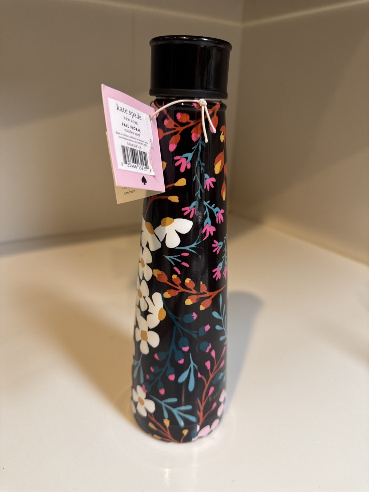 Black Multi Color Flowers 14.5
