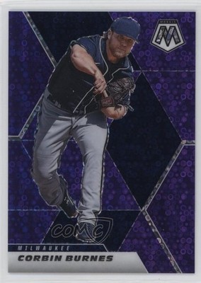 2021 Panini Mosaic Quick Pitch Purple Mosaic Prizm 11/50 Corbin Burnes #169 z7j