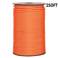 250FT Paracord in Spool 550LB Type III 7 Stand Paracord Cord Rope Survival Kit