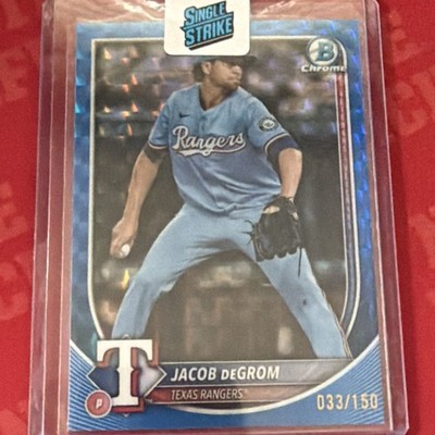 2025 Bowman Chrome Jacob deGrom #47 Blue Geometric Refractor /150