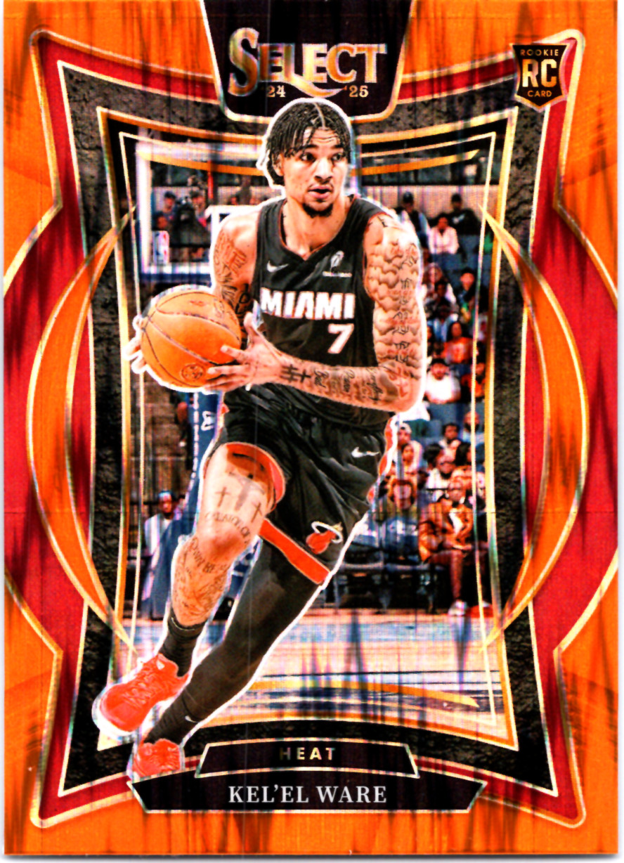 2024-25 Panini Select - Concourse Kel'el Ware #66 Orange Flash Prizm (RC)