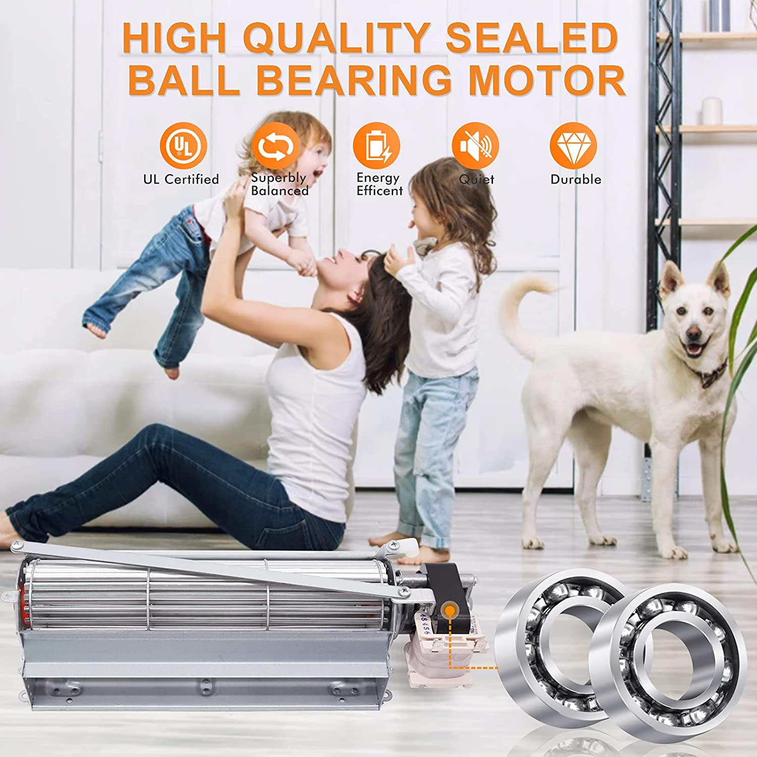 Replacement Fireplace Blower Fan Kit for Regency Gas Stove, Insert, Fireplace, 9