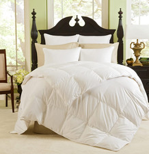 Luxury White Goose Down Comforter - 600 Fill Power, Hypoallergenic, Full Size