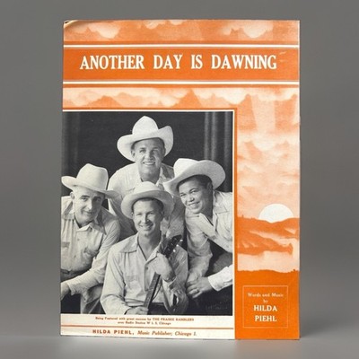 Another Day Is Dawning Sheet Music Prairie Ramblers Hilda Piehl Western Cowboy