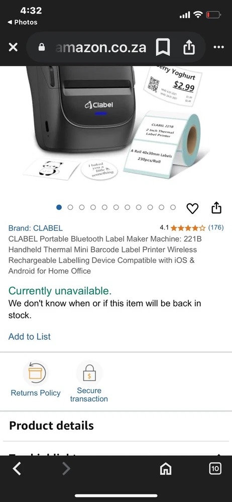 Bluetooth Label Maker Machine Portable Thermal Printer with Tape