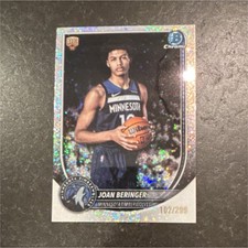 Topps Bowman Chrome Joan Beringer Timberwolves Rookie Holofoil BCV-17 #102/299