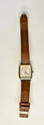 Timex Quartz Square Watch Date Brown Strap Working Vintage Style