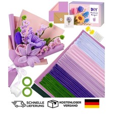 Pfeifenreiniger Blumen Set 400 St&uuml;ck Bastelset DIY Blumen Basteln Kreativ