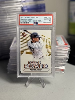 2022 Topps Pristine Aaron Judge Gold Pure Power Refractor /50 SP #PP-15 PSA 10