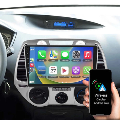 64G Apple CarPlay Android 14 Autoradio GPS Navi DSP BT Für Hyundai i20 2008-2012