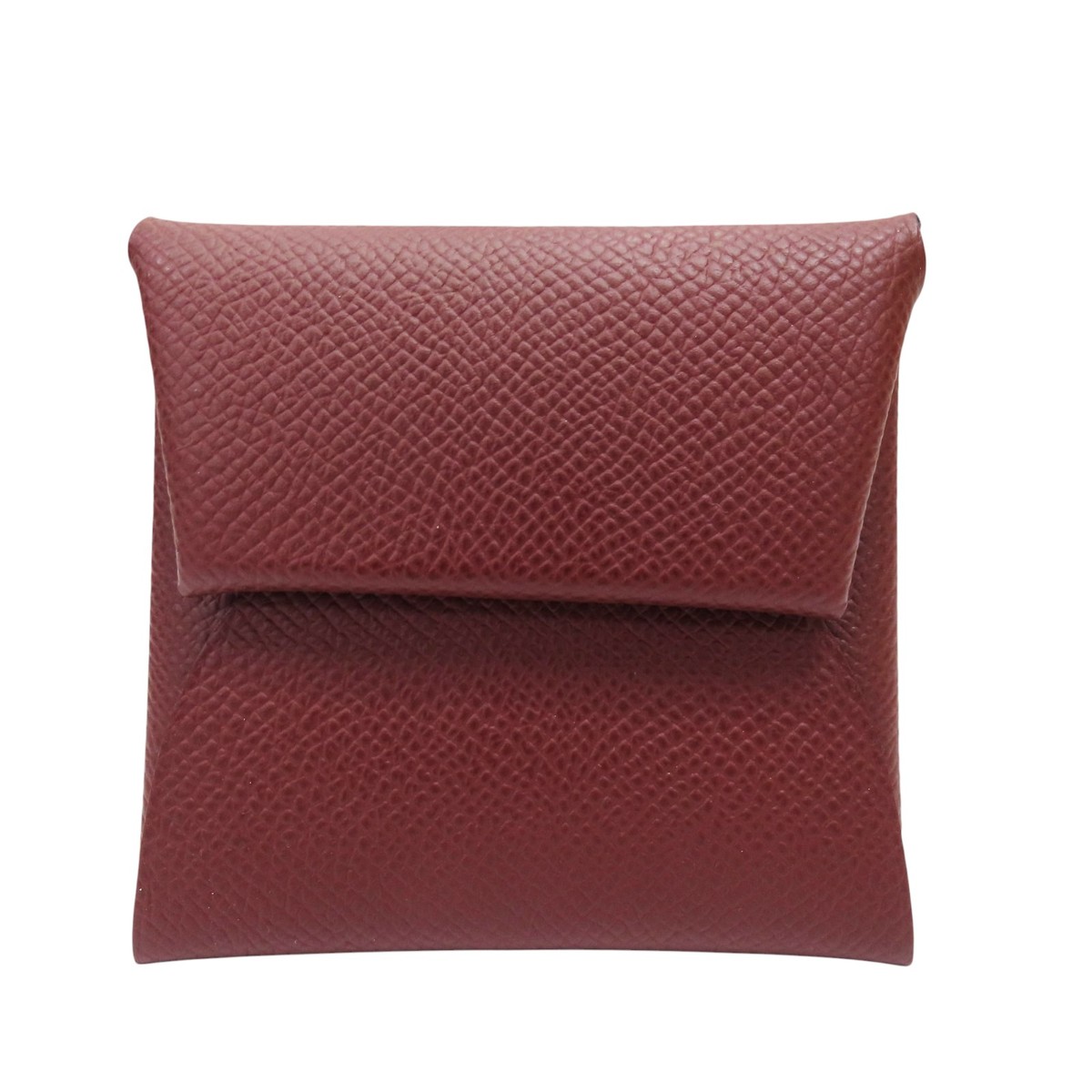 HERMES Bastia Coin Case Epsom Leather Red W Stamp | eBay