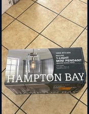 Hampton Bay Mullins 1- Light Mini Pendant Brushed Nickel Finish