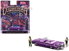 1964 Chevrolet Impala Ss 409 Convertible Purple Wfigures 164 By M2 67500-mjs02