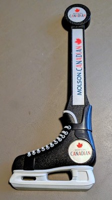 Molson Canadian Souvenir Plastic Stick With Skate On The End. 11''