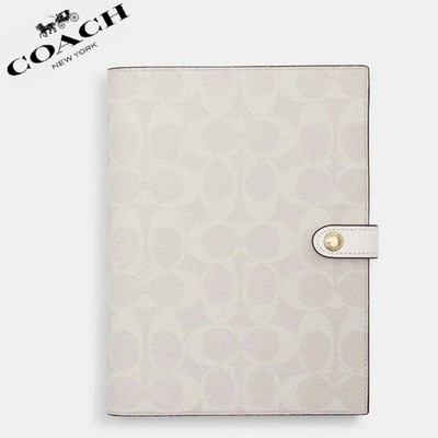 NWT ❤️ Coach Notebook In Signature Canvas white chalk | eBay
