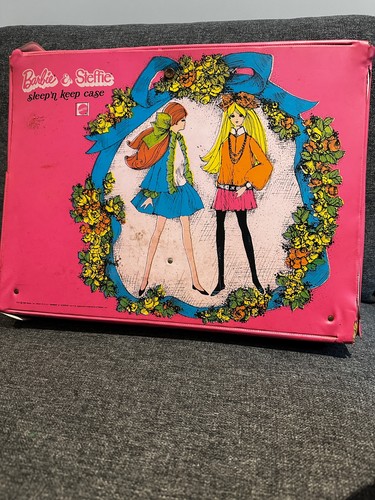 Vintage Pink Barbie & Steffie 1969 Sleep’n Keep Case Doll Clothing Carrying Case