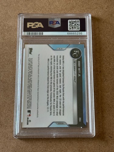 2022 Topps Now 386 Bobby Witt Jr SIGNED on Card Autograph AUTO Rookie /99 PSA 10 - 第 2/12 張圖片