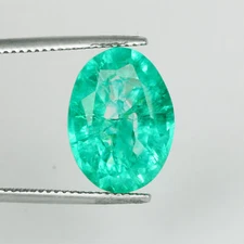 Certified Natural Colombian Oval Cut Green Emerald 8.65 Ct. Loose Gemstone