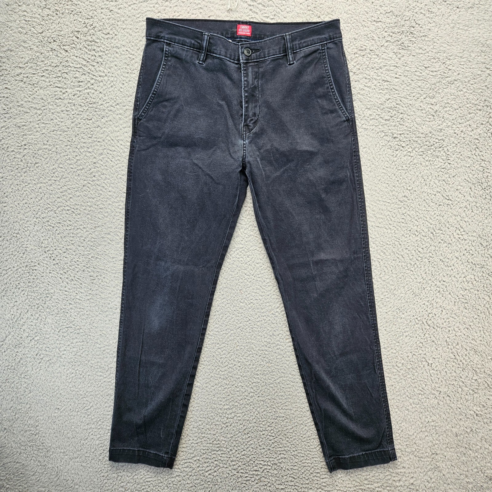 Levis XX Chino Pants Mens Size 31x32 Black Standard Taper Flat Front