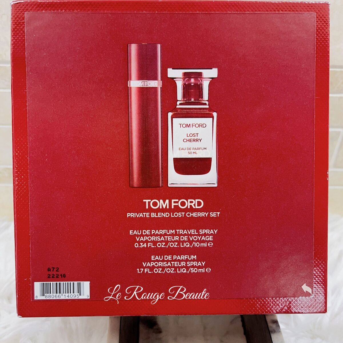 Tom Ford Lost Cherry Eau De Parfum 1.7oz/50ml & 10ml Atomizer Travel Spray  Set