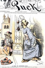 Governor Hill 1889 ENTERING MOSLEM MOSQUE Presidential Aspirations PRAYERS Print