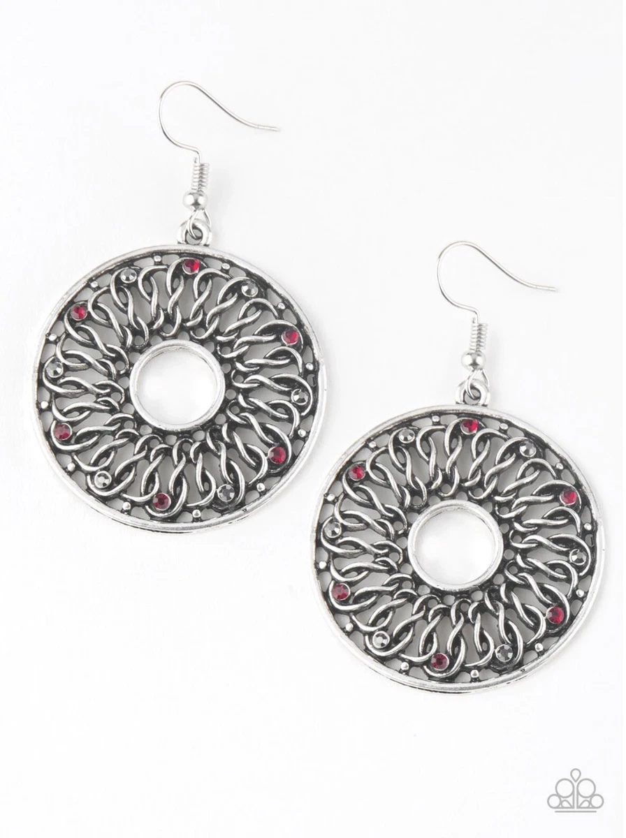 Paparazzi Malibu Musical Red Rhinestone Earrings NEW eBay