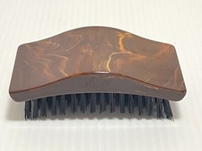 VINTAGE STANLEY BROWN TORTOISESHELL CURVED SHOE BRUSH BARBER SHAVING