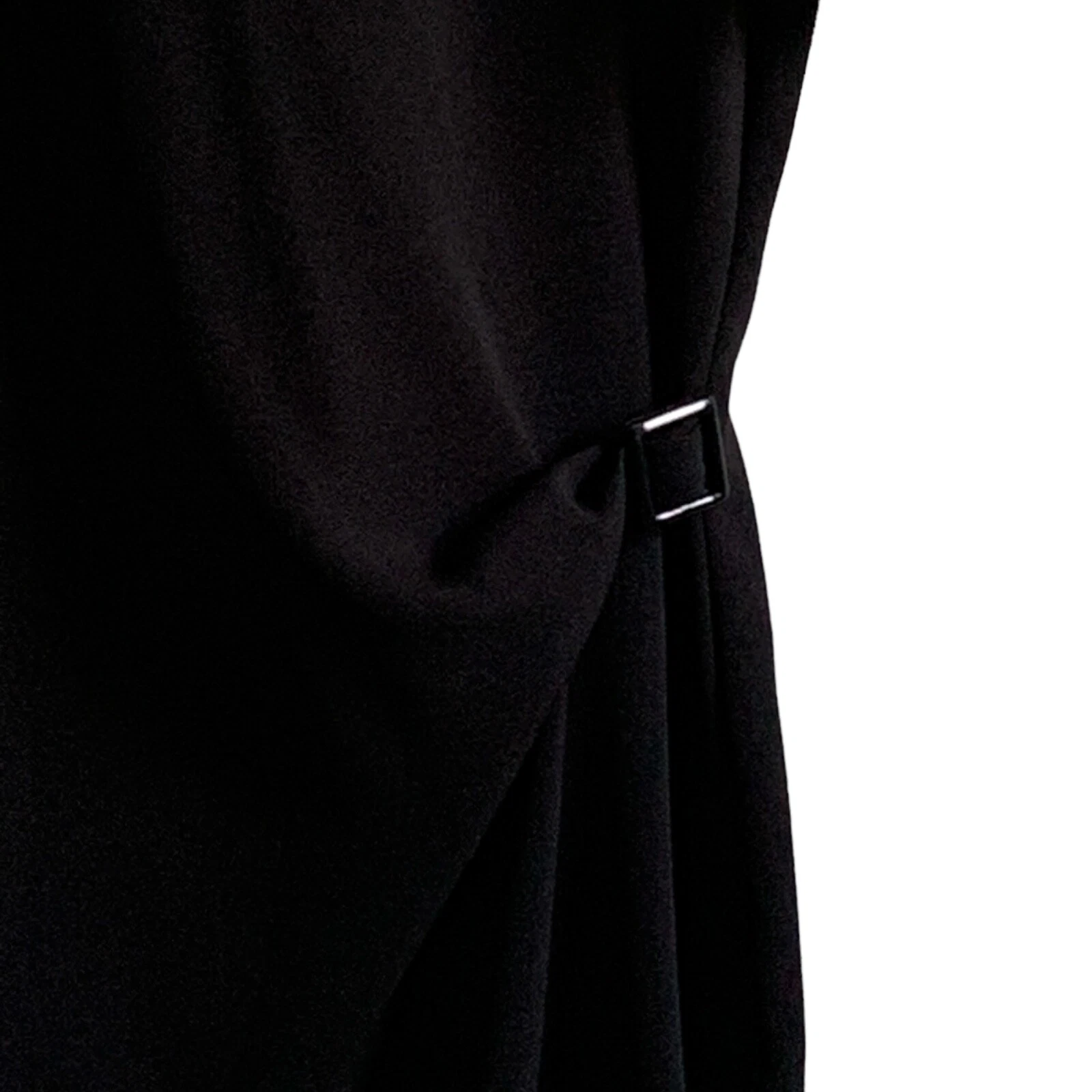 VETEMENTS Abito Positive Attitude TAGLIA 10 nero vita raccolta ufficio lunghezza ginocchio USA