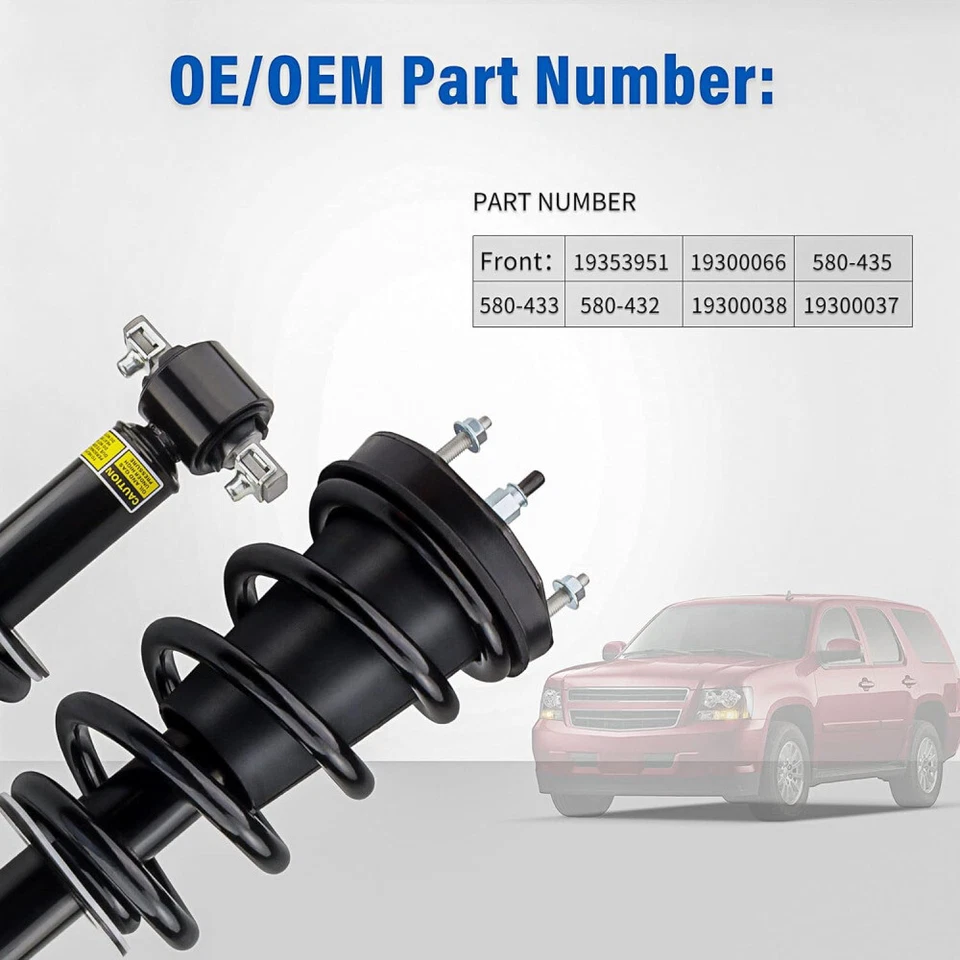 2x Front Shock Struts MagneRide For 2007-2014 Cadillac Escalade Chevy Tahoe GMC - Image 4 of 4