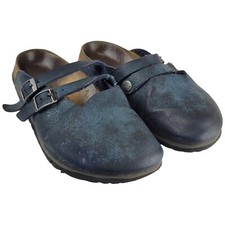 Zoccolo Birkenstock Birki’s Mary Jane donna 5,5 EU 36 blu navy pelle doriana slip on