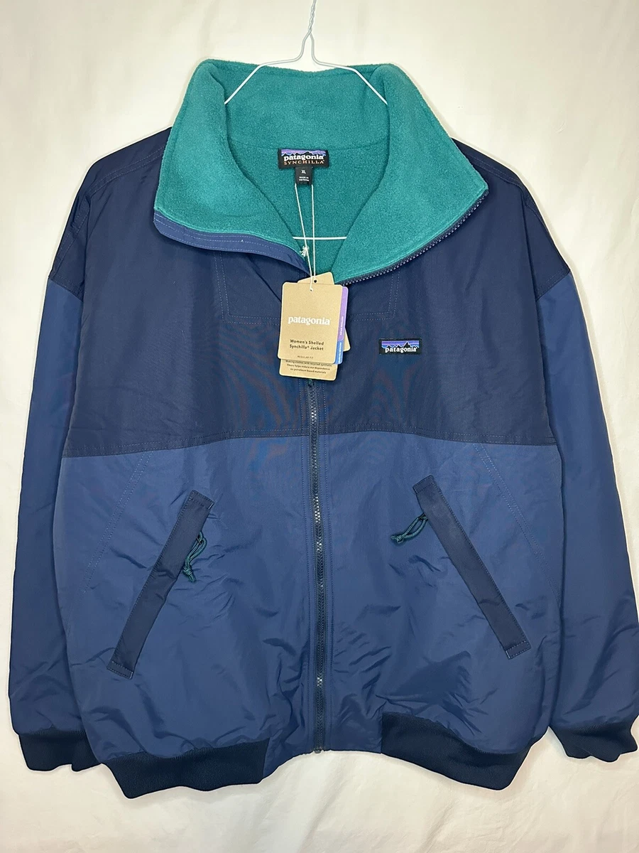 $179 Patagonia Synchilla Jacket Women XL X-LARGE Sweater Fleece Blue HEIQ  Tech