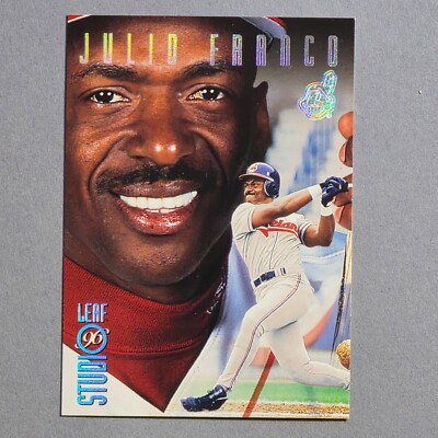 1996 Leaf Studio #82 Julio Franco, SILVER PRESS PROOF SSP #/100 Rare Indians
