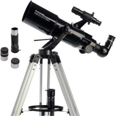 Celestron - PowerSeeker 80AZS Telescope - Manual Alt-Azimuth Telescope